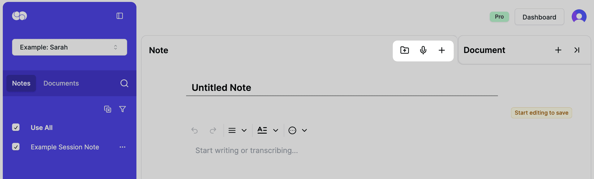 add notes writer