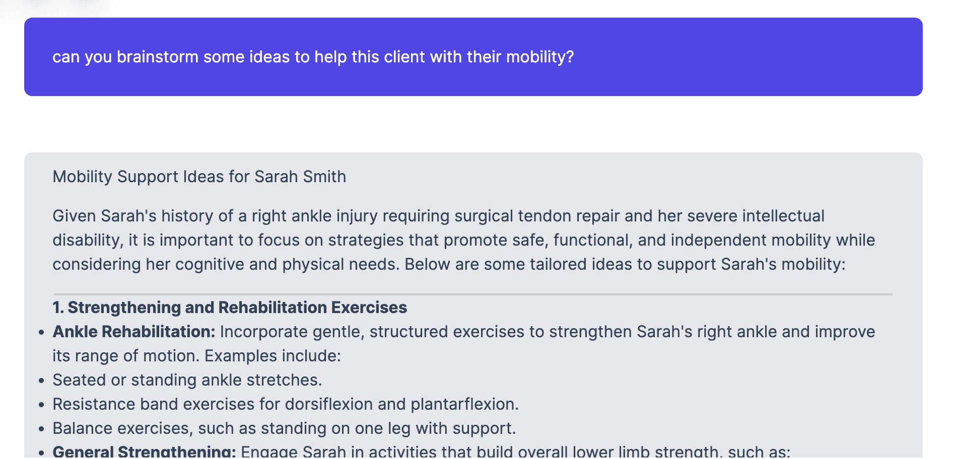 assistant example - mobility support