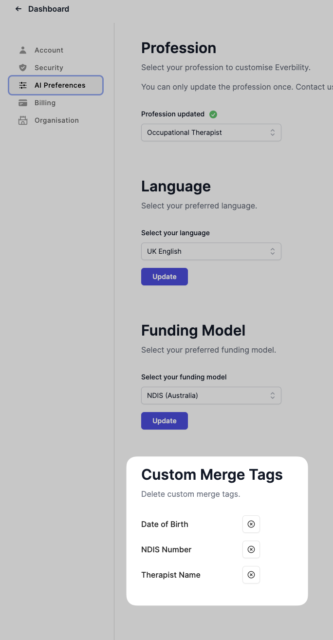 custom merge tag