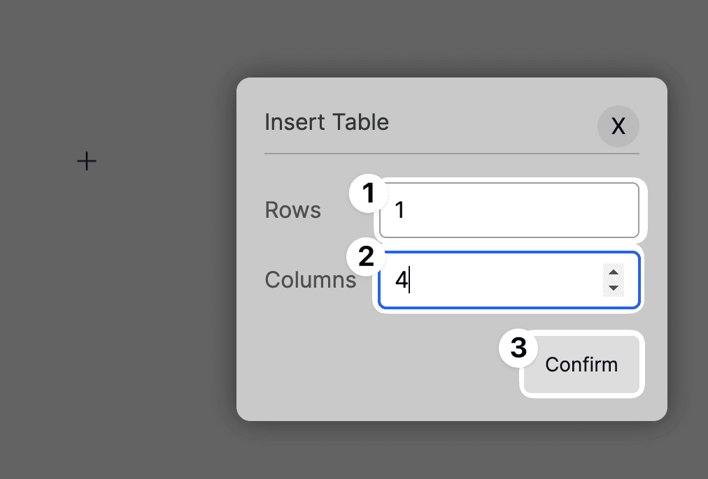 rows and columns