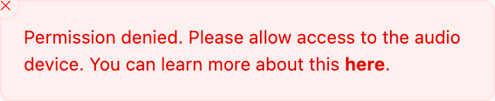 permission denied microphone error