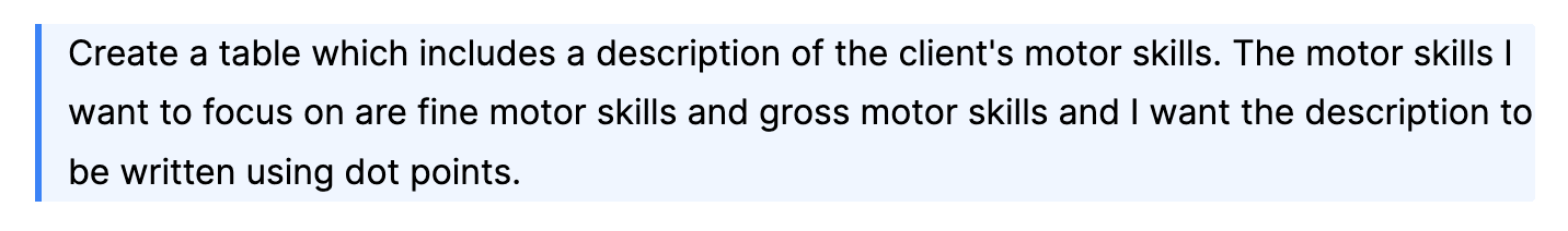 mark table instruction